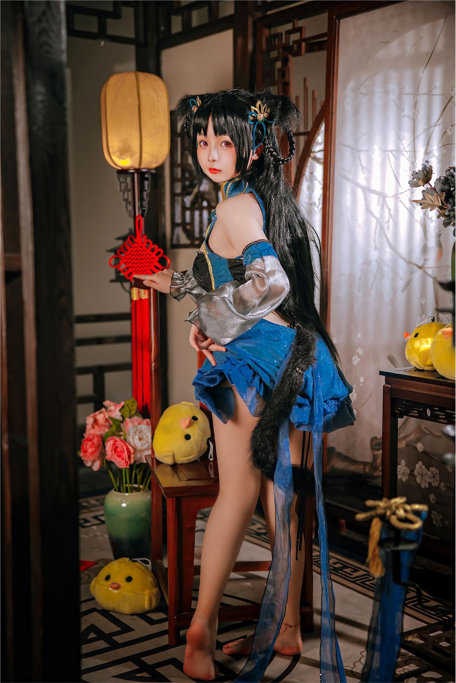 Rinaijiao Vol.077 Blue Line Trendy Qipao(21)